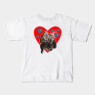 monkeys in love Kids T-Shirt